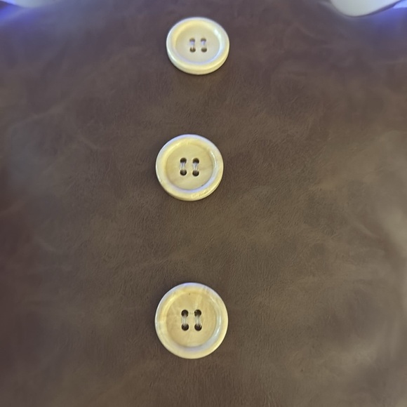 Aspen Christmas gingerbread man faux leather pillow - Picture 9 of 14